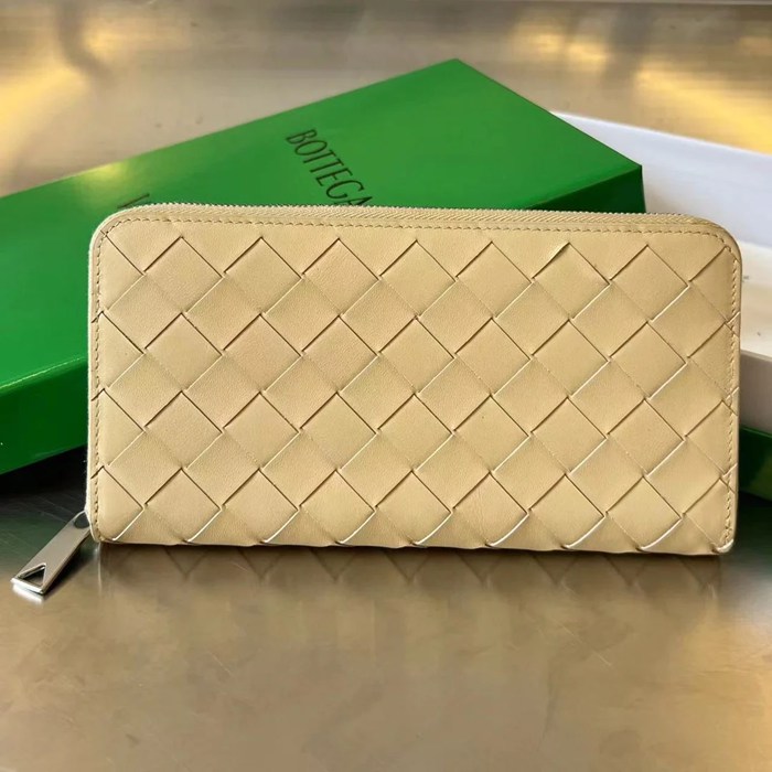 BOTTEGA VENETA BV 593217 メンズ編み財布 クラシック編み牛皮 19x10cm サイズ:19x10cm
