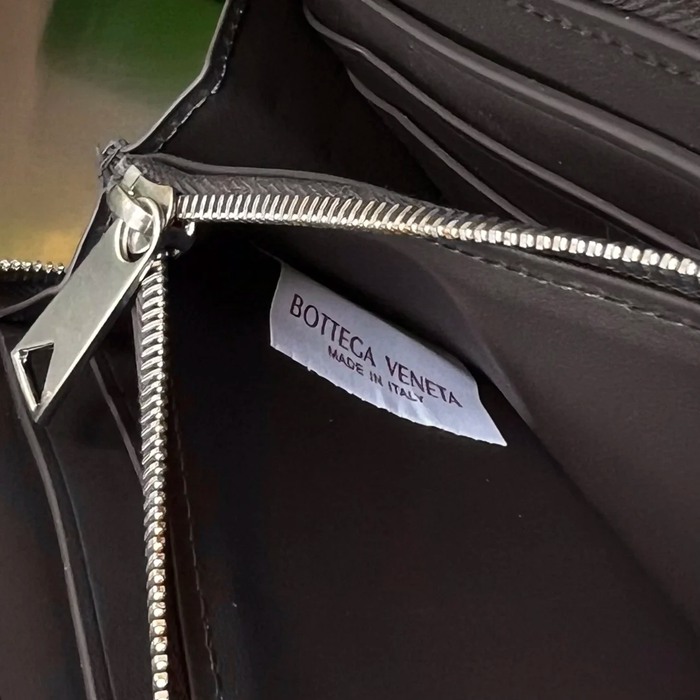 BOTTEGA VENETA BV 593217 メンズ編み財布 クラシック編み牛皮 19x10cm サイズ:19x10cm