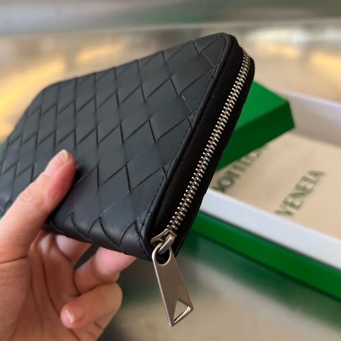 BOTTEGA VENETA BV 593217 メンズ編み財布 クラシック編み牛皮 19x10cm サイズ:19x10cm