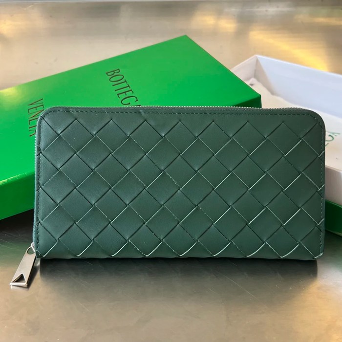 BOTTEGA VENETA BV 593217 メンズ編み財布 クラシック編み牛皮 19x10cm サイズ:19x10cm