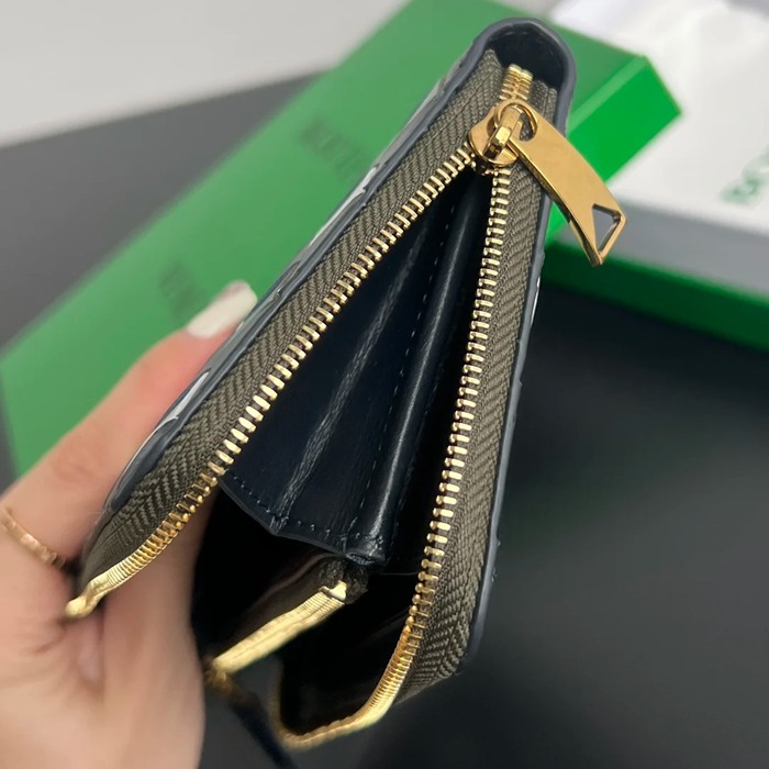 BOTTEGA VENETA BV 593217 メンズ編み財布 三色牛皮編み 19x10cm サイズ:19x10cm