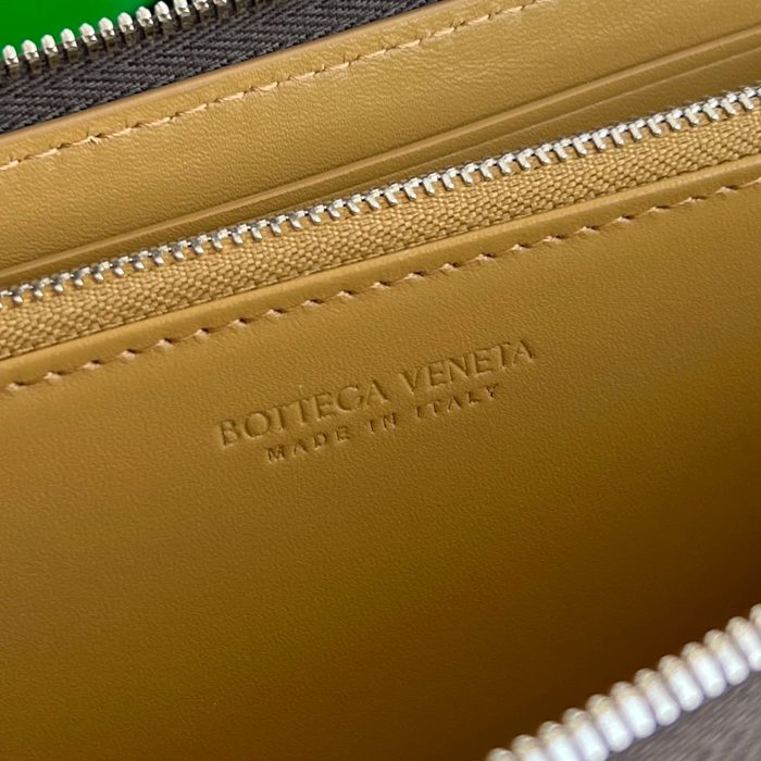 BOTTEGA VENETA BV 593217 メンズ編み財布 三色牛皮編み 19x10cm サイズ:19x10cm