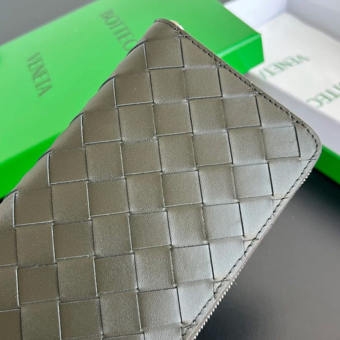 BOTTEGA VENETA BV 593217 メンズ編み財布 三色牛皮編み 19x10cm サイズ:19x10cm