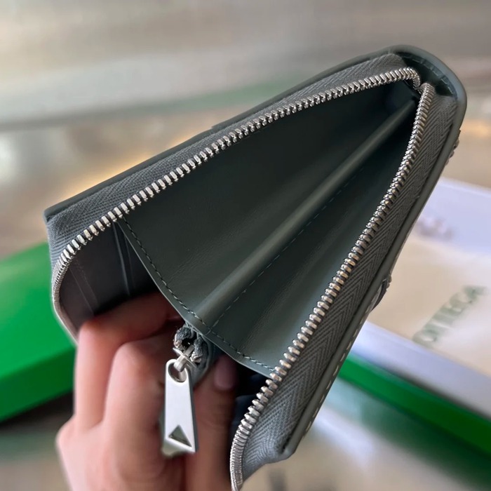 BOTTEGA VENETA BV 748054 編みステッチ財布 中幅編み 19x11.4cm サイズ:19x11.4cm