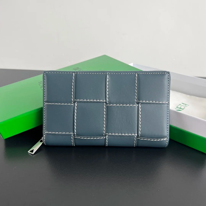 BOTTEGA VENETA BV 748054 編みステッチ財布 中幅編み 19x11.4cm サイズ:19x11.4cm