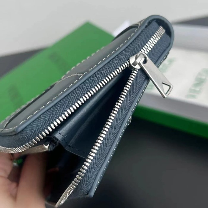 BOTTEGA VENETA BV 748054 編みステッチ財布 中幅編み 19x11.4cm サイズ:19x11.4cm