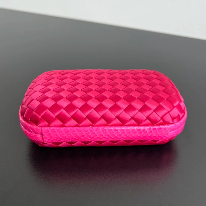 BOTTEGA VENETA BV 8651 ノット イブニングバッグ シルク編み蛇皮トリム 16x10cm サイズ:16x10cm