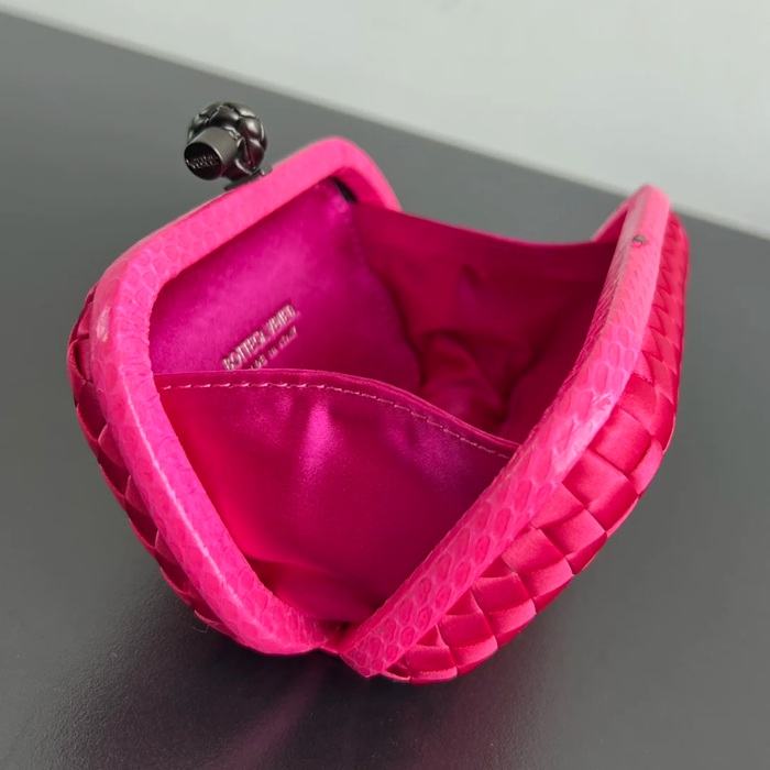BOTTEGA VENETA BV 8651 ノット イブニングバッグ シルク編み蛇皮トリム 16x10cm サイズ:16x10cm