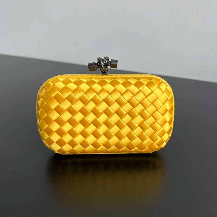 BOTTEGA VENETA BV 8651 ノット イブニングバッグ シルク編み蛇皮トリム 16x10cm サイズ:16x10cm