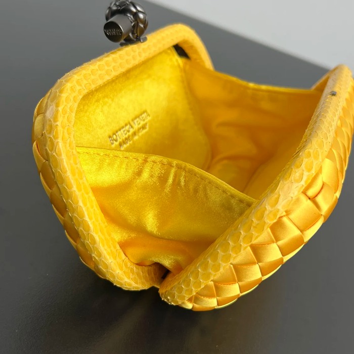 BOTTEGA VENETA BV 8651 ノット イブニングバッグ シルク編み蛇皮トリム 16x10cm サイズ:16x10cm
