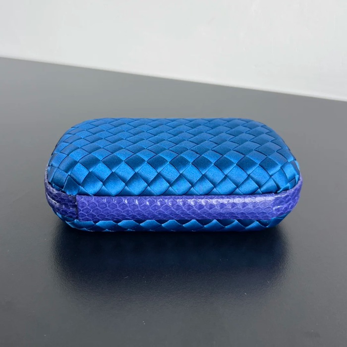 BOTTEGA VENETA BV 8651 ノット イブニングバッグ シルク編み蛇皮トリム 16x10cm サイズ:16x10cm
