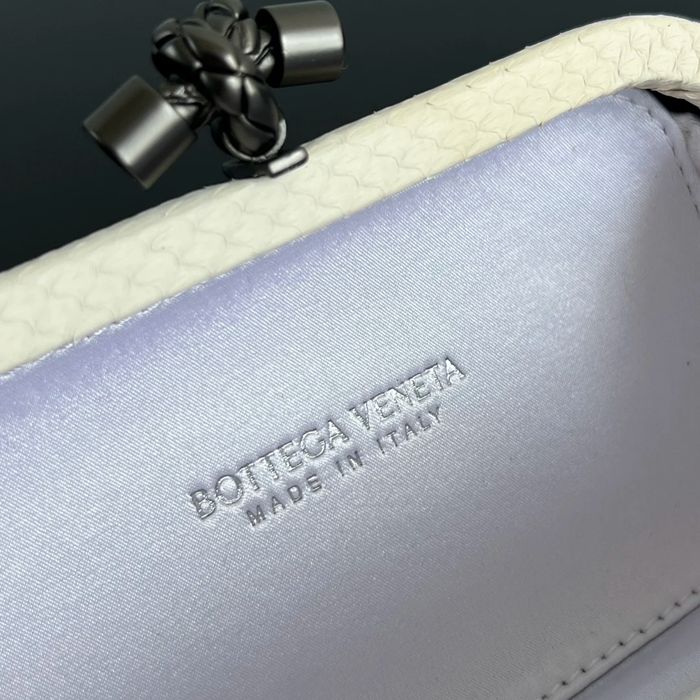 BOTTEGA VENETA BV 8651 ノット イブニングバッグ シルク編み蛇皮トリム 16x10cm サイズ:16x10cm