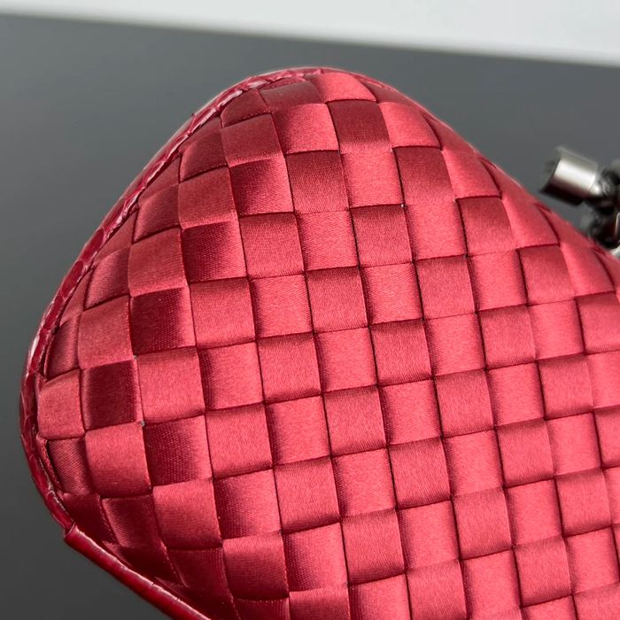 BOTTEGA VENETA BV 8651 ノット イブニングバッグ シルク編み蛇皮トリム 16x10cm サイズ:16x10cm
