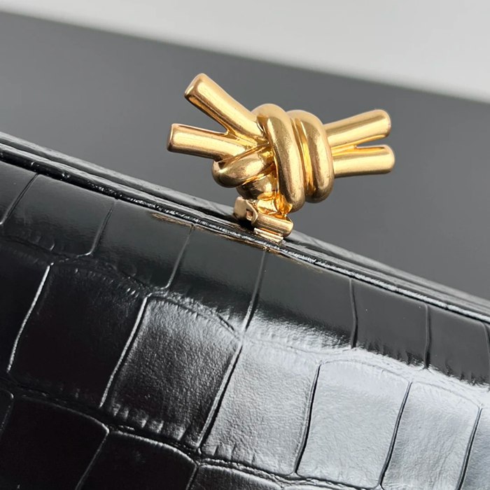 BOTTEGA VENETA BV 737025 ノット イブニングバッグ ワニ革 19x11.5cm サイズ:19x11.5cm