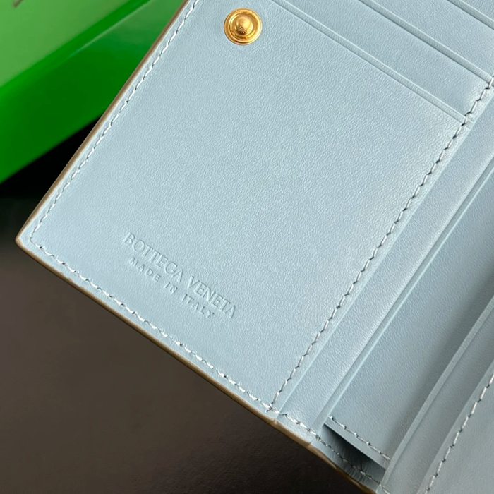 BOTTEGA VENETA BV 749940 編み 二つ折りジップ財布 14.5x9.5cm サイズ:14.5x9.5cm