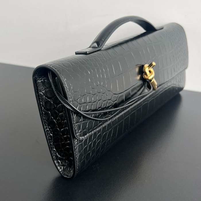 BOTTEGA VENETA BV 741511 クラッチバッグ ワニ紋羊革 31x13cm サイズ:31x13cm