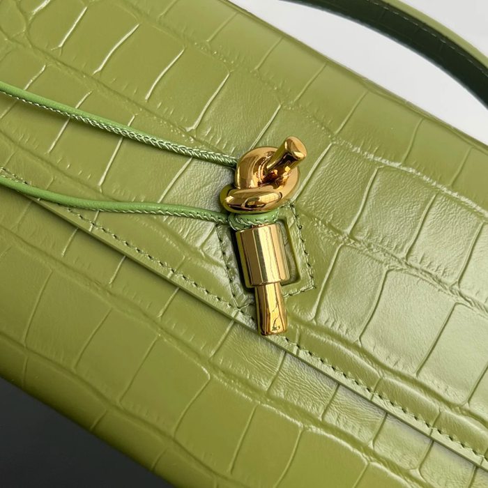 BOTTEGA VENETA BV 741511 クラッチバッグ ワニ紋羊革 31x13cm サイズ:31x13cm