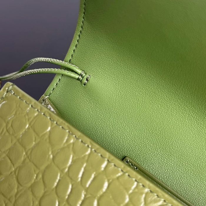 BOTTEGA VENETA BV 741511 クラッチバッグ ワニ紋羊革 31x13cm サイズ:31x13cm