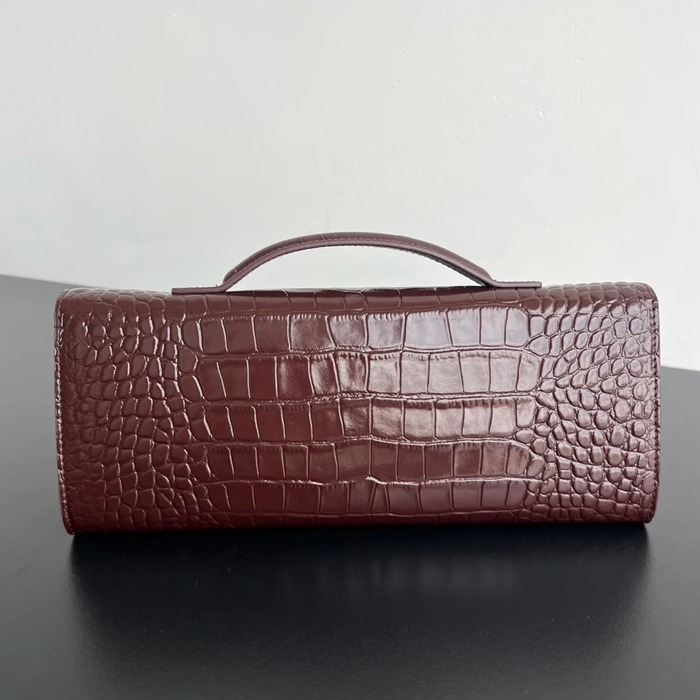 BOTTEGA VENETA BV 741511 クラッチバッグ ワニ紋羊革 31x13cm サイズ:31x13cm