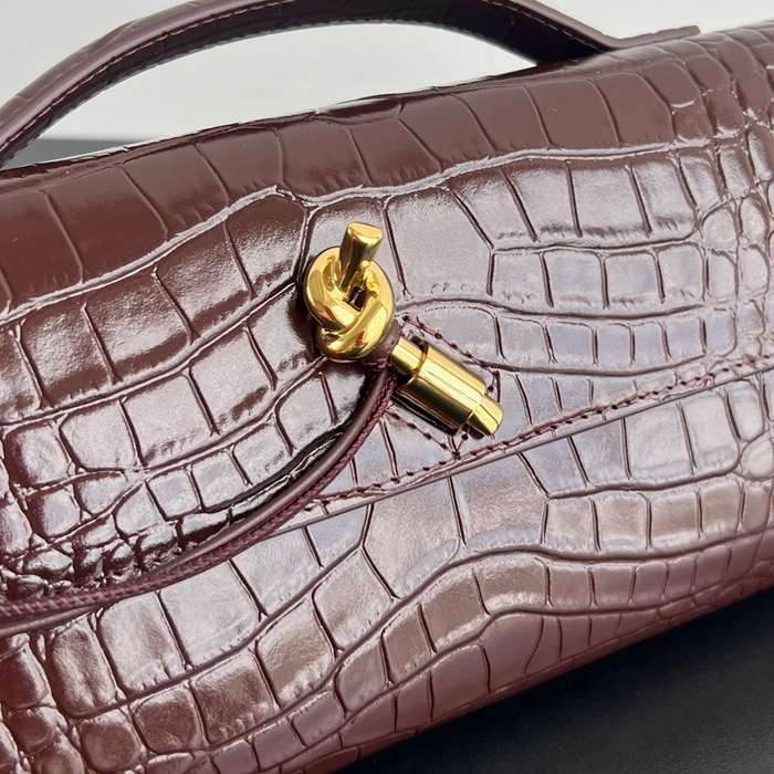 BOTTEGA VENETA BV 741511 クラッチバッグ ワニ紋羊革 31x13cm サイズ:31x13cm
