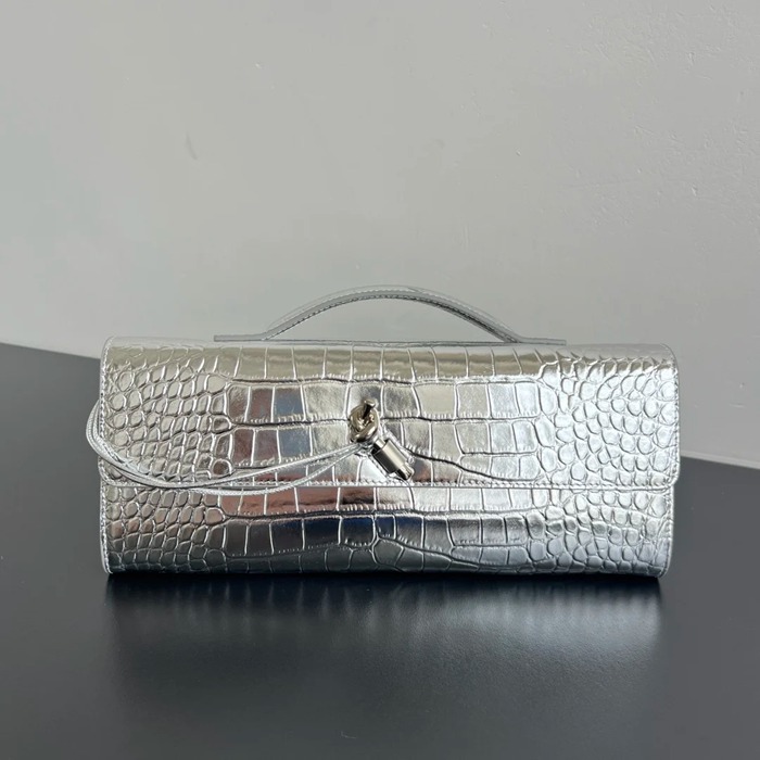BOTTEGA VENETA BV 741511 クラッチバッグ ワニ紋羊革 31x13cm サイズ:31x13cm