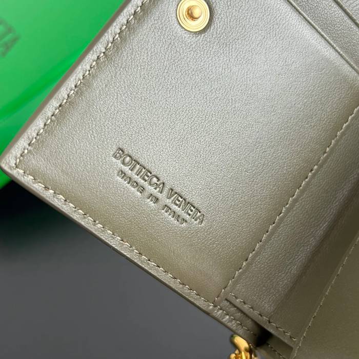 BOTTEGA VENETA BV 788055 ソリスティス 二つ折り財布 編みレザー ブラック 11.5x10cm サイズ:11.5x10cm