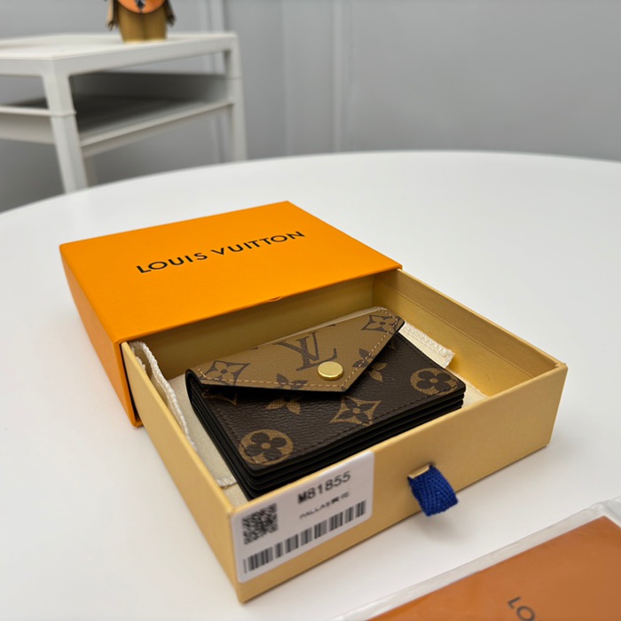 LOUIS VUITTON M81855 名刺ケース モノグラムリバース イエローフラワー サイズ:10x6.8x1.4cm