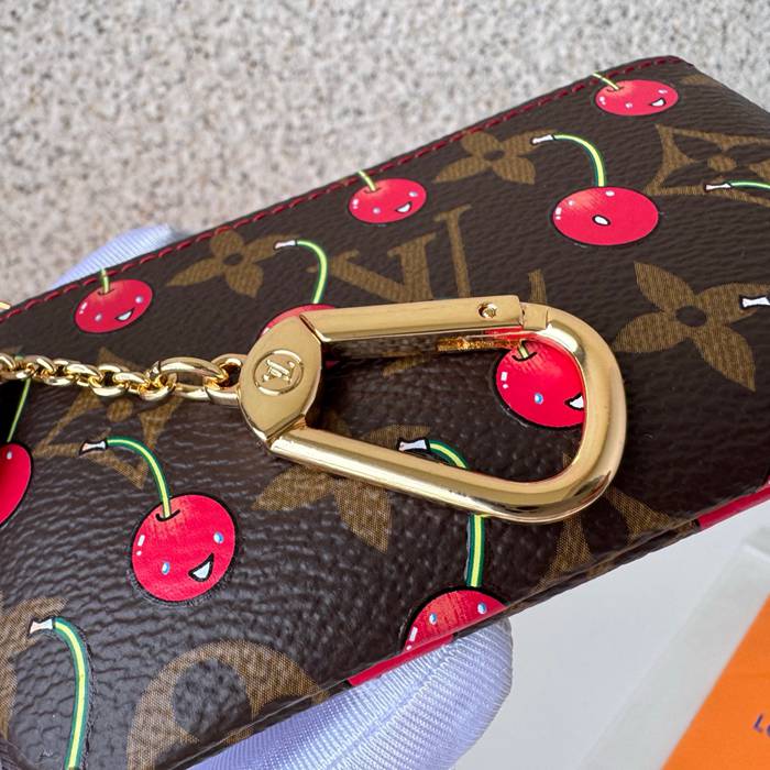 LOUIS VUITTON M95042 カードケース さくらんぼ柄 村上隆コラボ サイズ:12x6cm