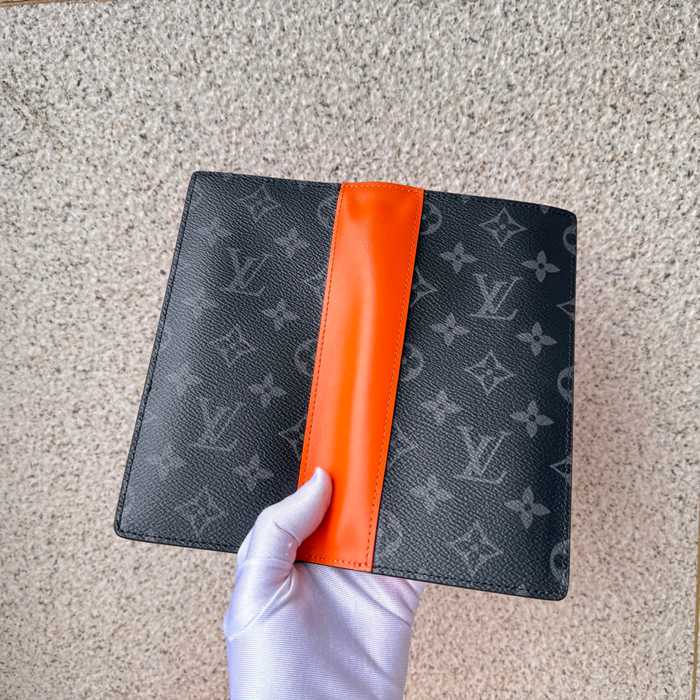 LOUIS VUITTON M25846 ブラッザ長財布 モノグラムエクリプス×オレンジ サイズ:19x10cm