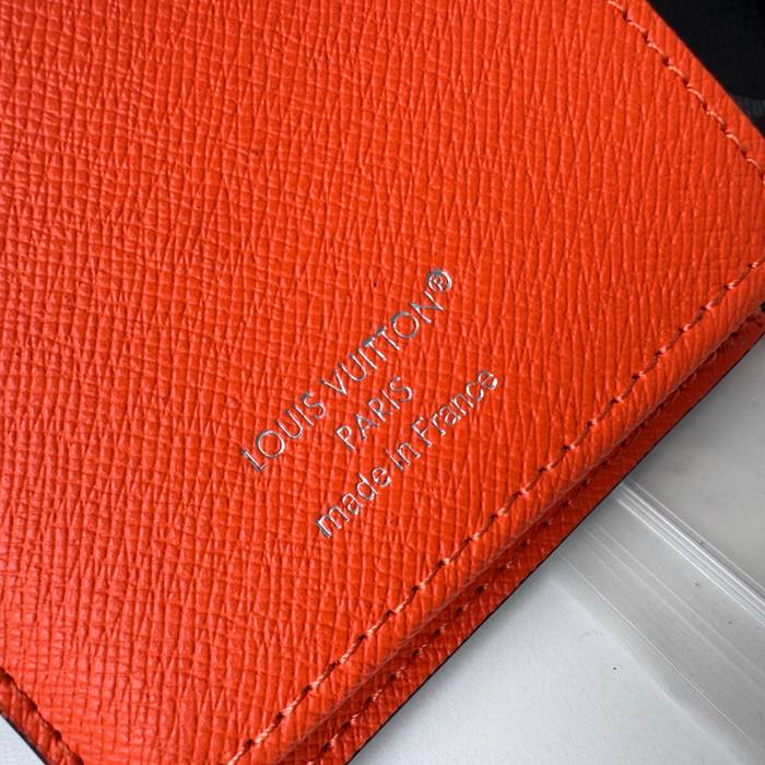 LOUIS VUITTON M25846 ブラッザ長財布 モノグラムエクリプス×オレンジ サイズ:19x10cm
