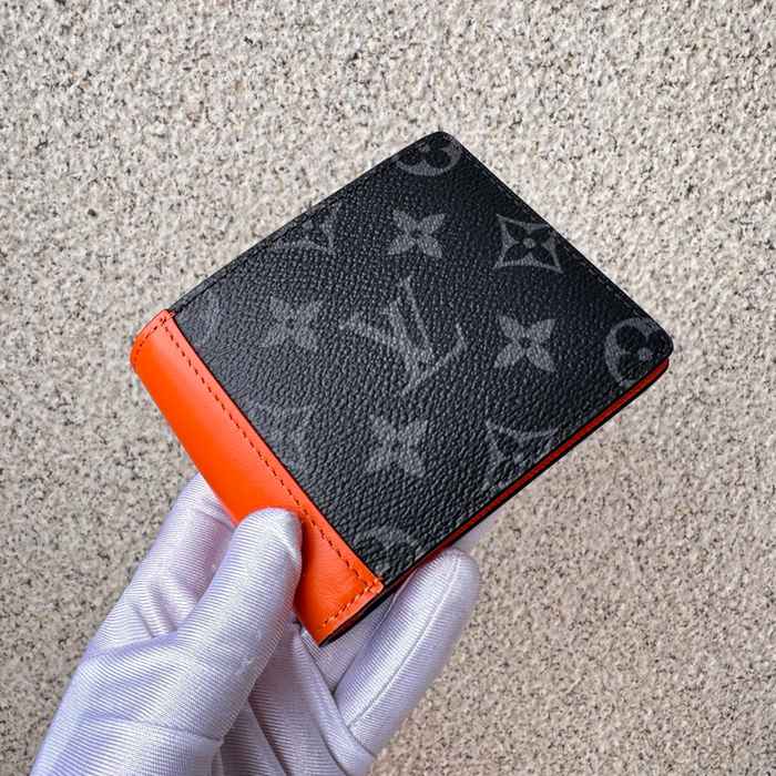 LOUIS VUITTON M25849 スレンダー短財布 モノグラムエクリプス×オレンジ サイズ:11x8.5cm