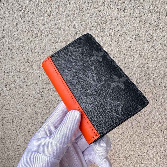 LOUIS VUITTON M25841 ポケットオーガナイザー モノグラムエクリプス×オレンジ サイズ:7.5x11.1cm