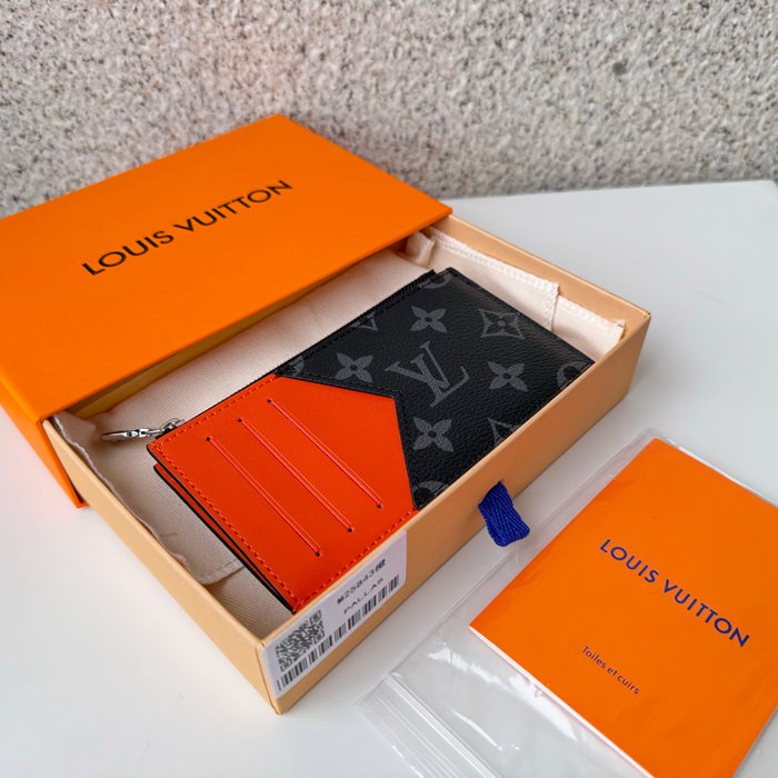 LOUIS VUITTON M25843 コインカードケース モノグラムエクリプス×オレンジ サイズ:8x14.5cm