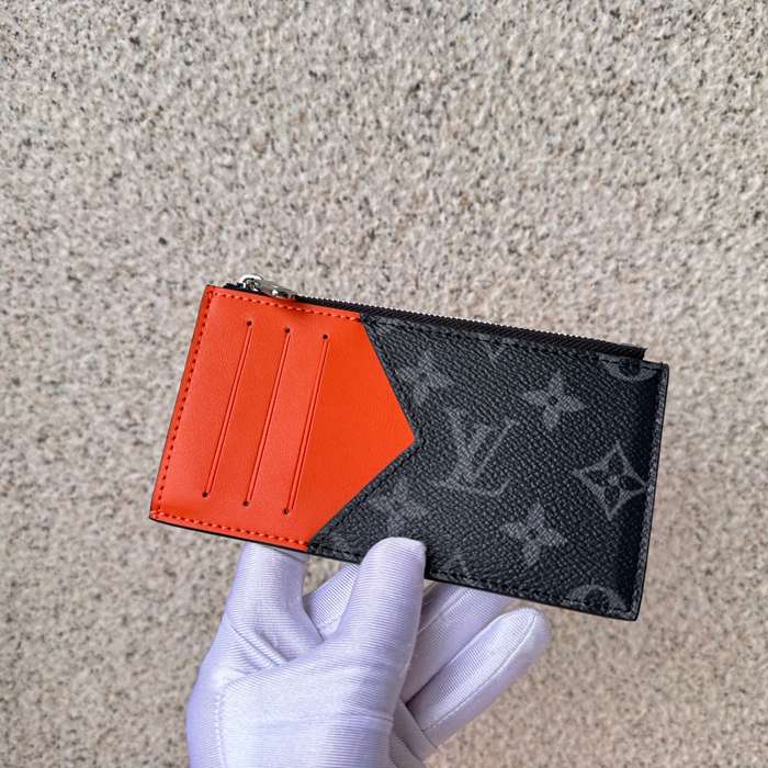 LOUIS VUITTON M25843 コインカードケース モノグラムエクリプス×オレンジ サイズ:8x14.5cm