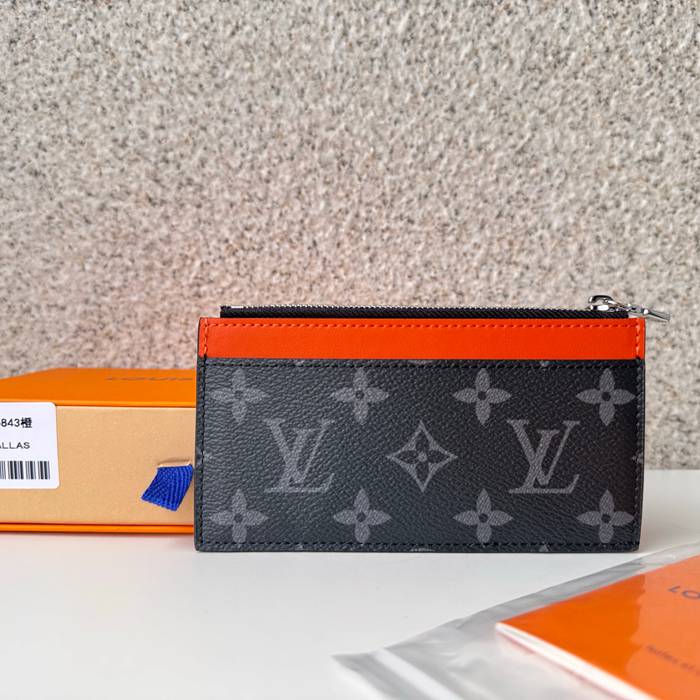 LOUIS VUITTON M25843 コインカードケース モノグラムエクリプス×オレンジ サイズ:8x14.5cm