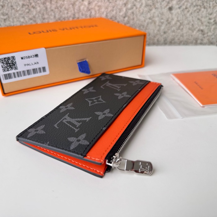 LOUIS VUITTON M25843 コインカードケース モノグラムエクリプス×オレンジ サイズ:8x14.5cm
