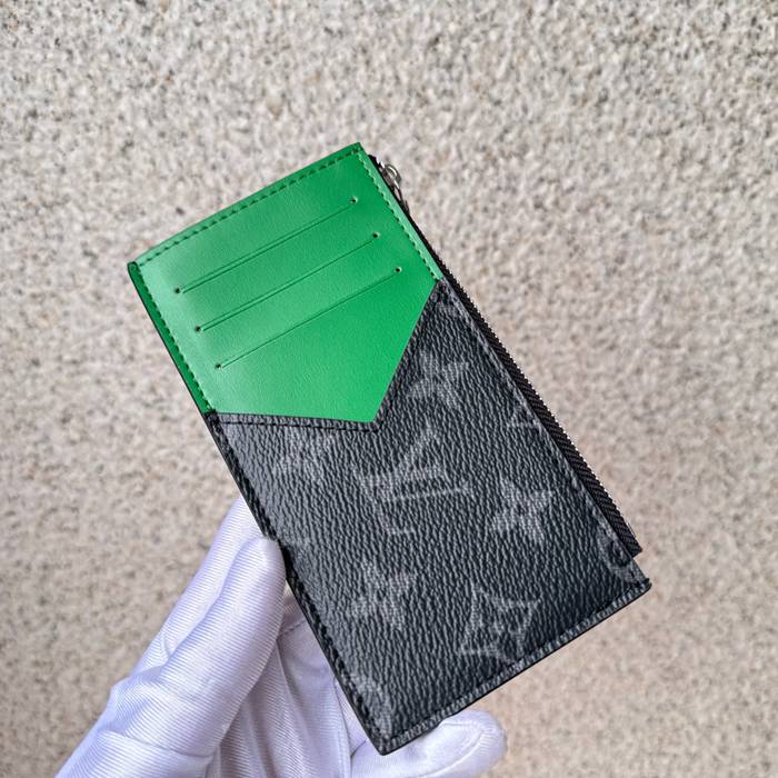 LOUIS VUITTON M25844 コインカードケース モノグラムエクリプス×グリーン サイズ:8x14.5cm