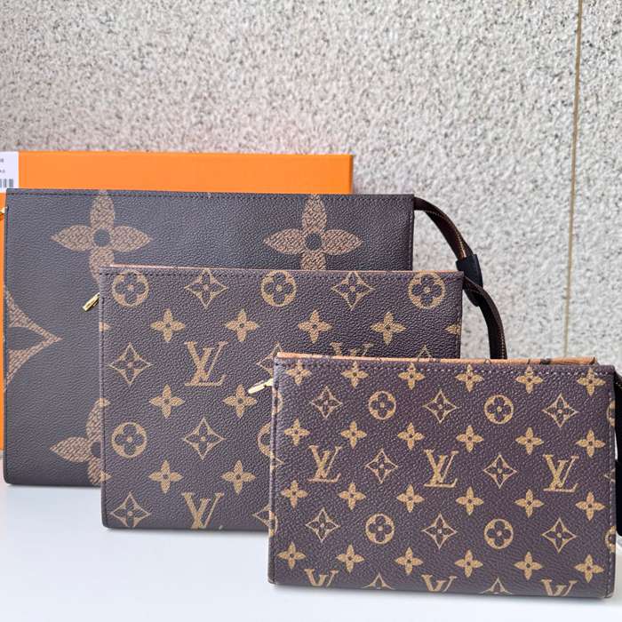 LOUIS VUITTON 11248 トリオクラッチバッグ モノグラム サイズ:25x20x5.5cm