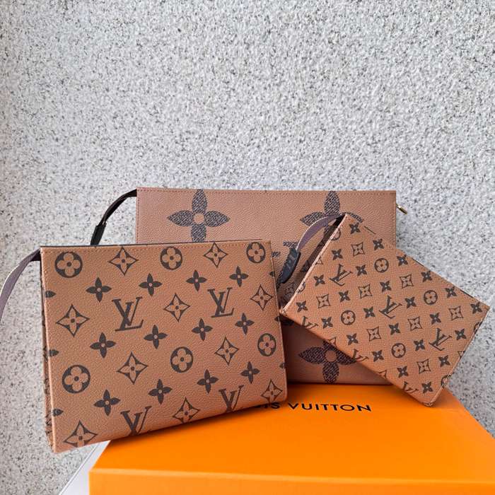 LOUIS VUITTON 11248 トリオクラッチバッグ モノグラム サイズ:25x20x5.5cm