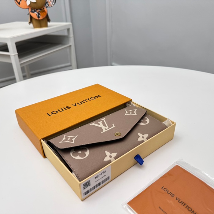 LOUIS VUITTON M80496 サラ長財布 モノグラムアンプラント ベージュ サイズ:19x10.5cm