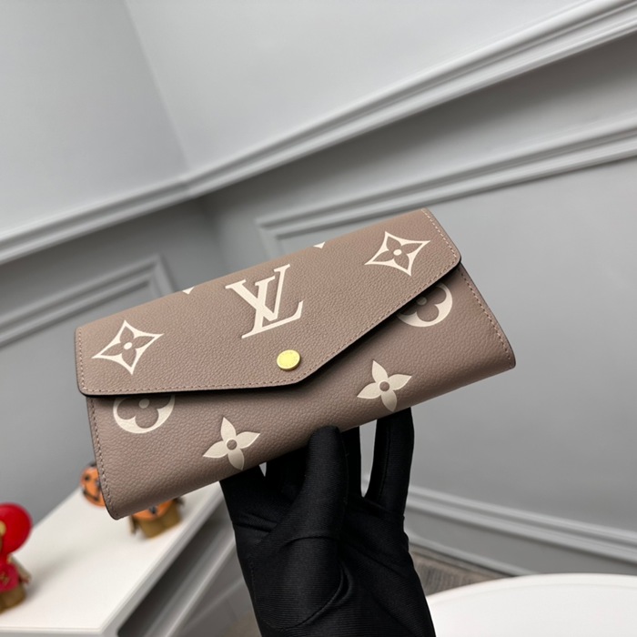 LOUIS VUITTON M80496 サラ長財布 モノグラムアンプラント ベージュ サイズ:19x10.5cm