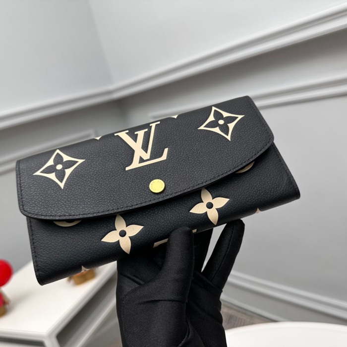 LOUIS VUITTON M83138 エミリー長財布 モノグラムアンプラント ブラック サイズ:19x10cm