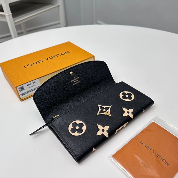 LOUIS VUITTON M83138 エミリー長財布 モノグラムアンプラント ブラック サイズ:19x10cm