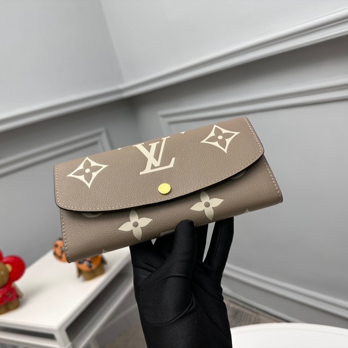 LOUIS VUITTON M83138 エミリー長財布 モノグラムアンプラント ベージュ サイズ:19x10cm