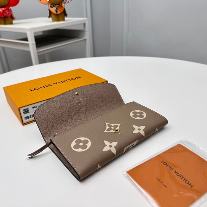 LOUIS VUITTON M83138 エミリー長財布 モノグラムアンプラント ベージュ サイズ:19x10cm