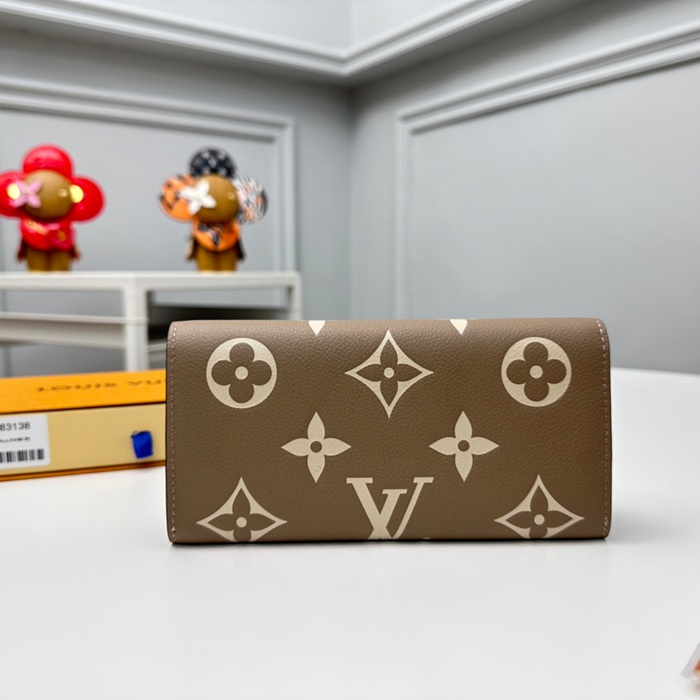 LOUIS VUITTON M83138 エミリー長財布 モノグラムアンプラント ベージュ サイズ:19x10cm