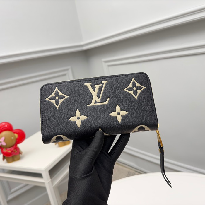 LOUIS VUITTON M80481 ジッピー長財布 モノグラムアンプラント ブラック サイズ:19.5x10.5x2.5cm