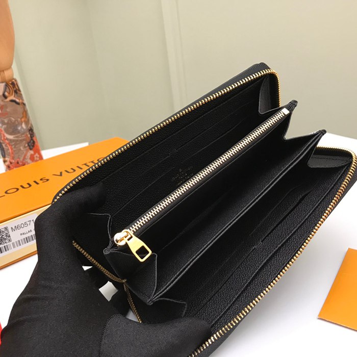 LOUIS VUITTON M61864 ジッピー長財布 モノグラムアンプラント ブラック サイズ:19.5x10cm