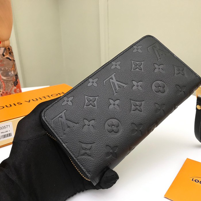 LOUIS VUITTON M61864 ジッピー長財布 モノグラムアンプラント ブラック サイズ:19.5x10cm
