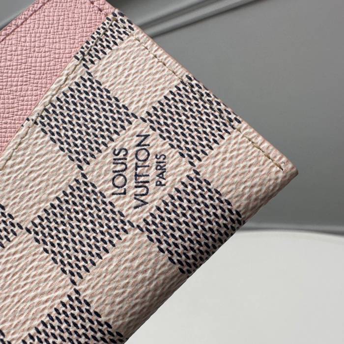 LOUIS VUITTON N60286 デイリーカードケース ダミエアズール ピンク サイズ:11x7x0.5cm